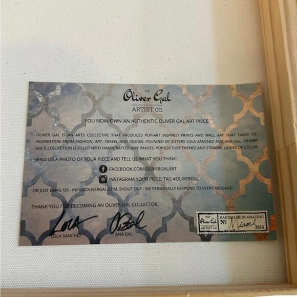 Oliver Gal Art Piece “Enjoy the Little Things” Canvas 16 x 16 - Picture 5 of 7